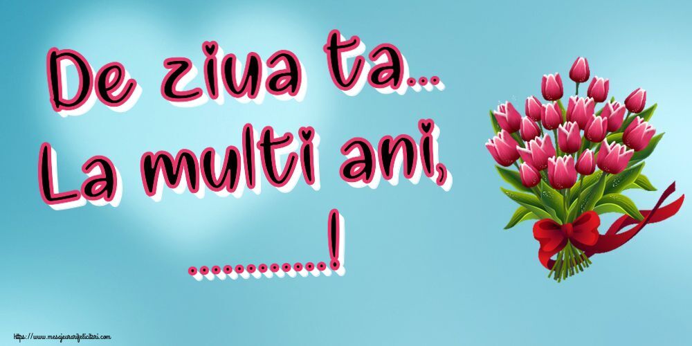 Cu Toat Dragostea Felicitare Cu Buchet De Lalele Clipart